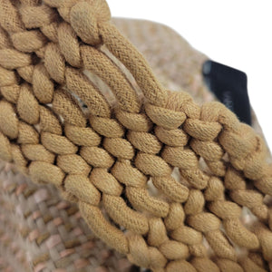 Gianni Chiarini Firenze Straw Bag Tan Woven Shoulder Slouchy Hobo Raffia Leather