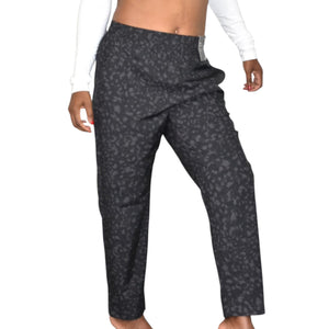 Gap Runaround Ankle Pants Black Leopard Tapered Pull On Elastic Lightweight Stretchy Casual Travel Medium