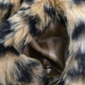 Neiman Marcus Leopard Print Coat Tan Faux Fur Plush Animal Dressy Winter 4 Girls