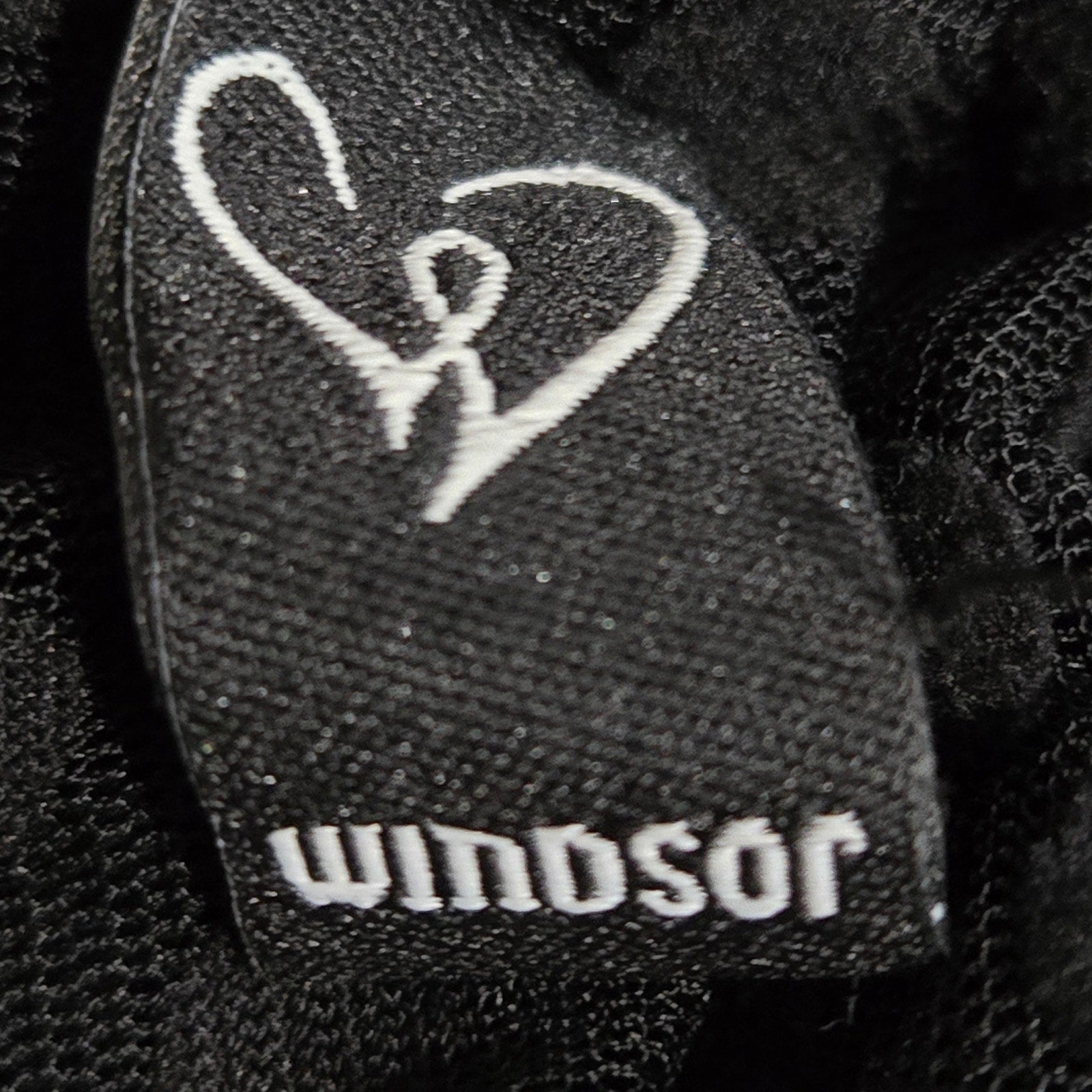 Windsor Sheer Bodysuit Black Flocked Polka Dot Mock Mesh Neck Long Sleeves Top Small