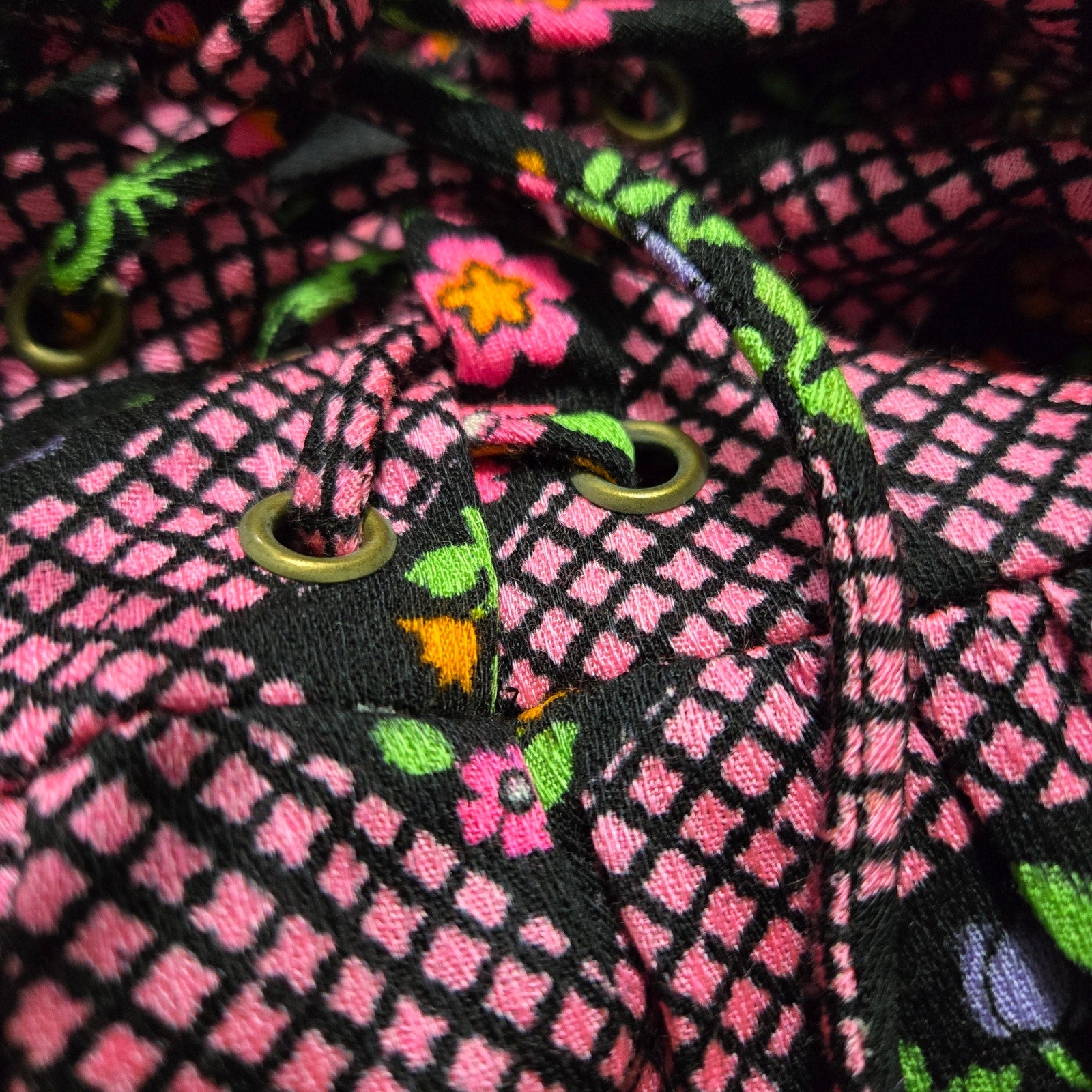 Vintage Beach Mates Halter Maxi Dress Pink Acrylic Floral Print Check Garden 70s Coverup Hippie Small