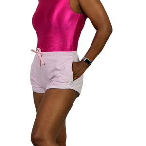 Free People Wear The Wind Blows Shorts Pink FP Movement Lounge Knit Drawstring Pockets Small