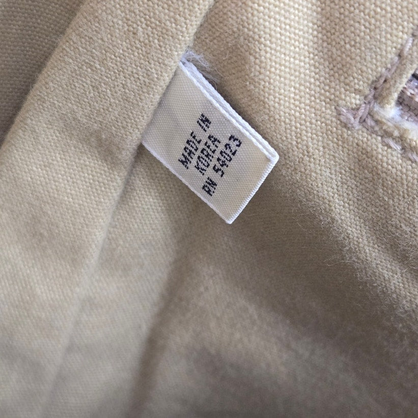 Gap Vintage Backpack Bag Tan Beige Straw Raffia Pockets 90s Y2K Rucksack Adjustable Retro Soft