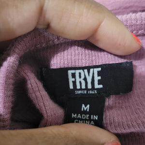 Frye Easy Button Front Dress Pink Mauve Minimalist Tank Jersey Knit Pockets Rayon Medium