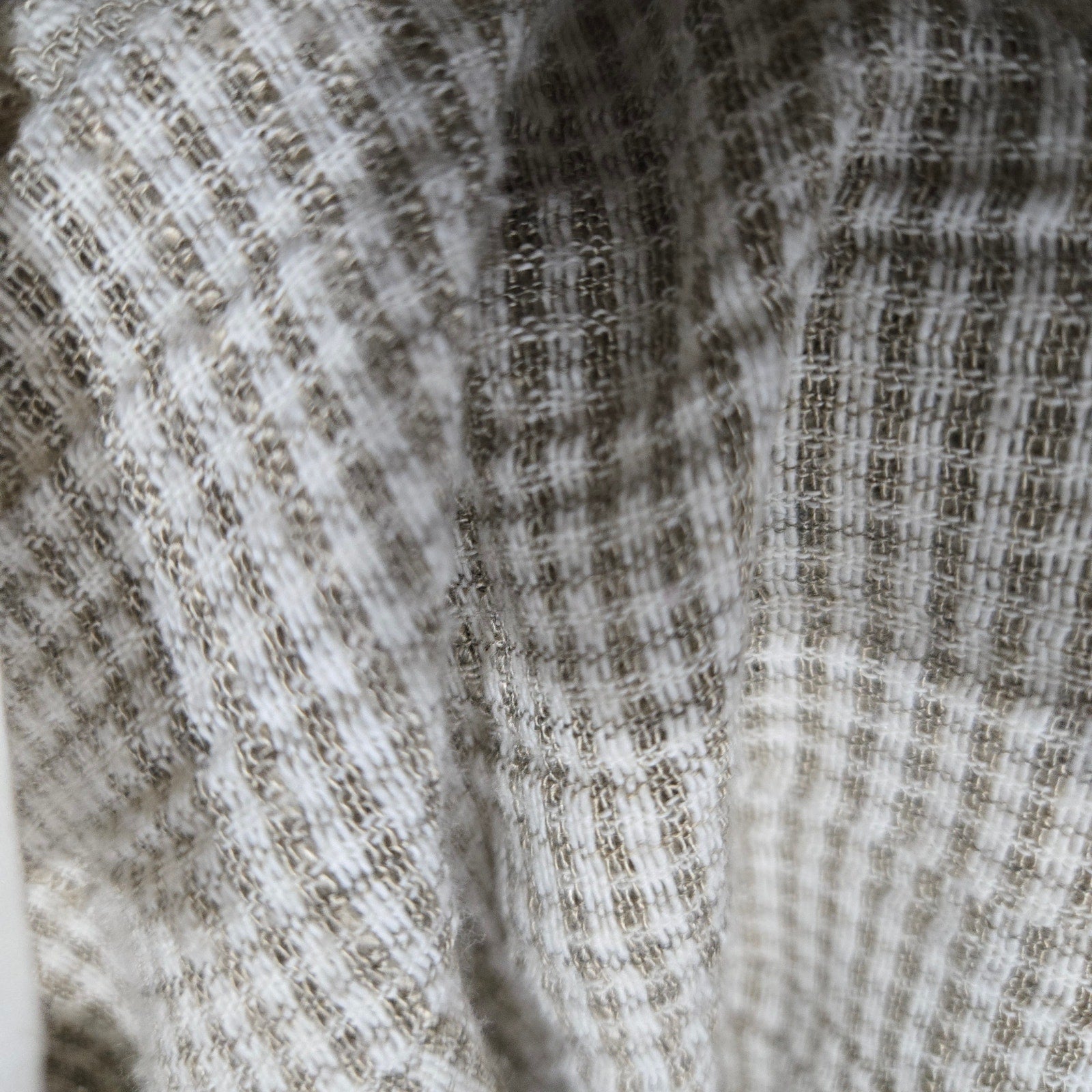 KC Spencer Column Straight Midi Dress Tan Mixed Print Checks Gingham Deadstock Long 8