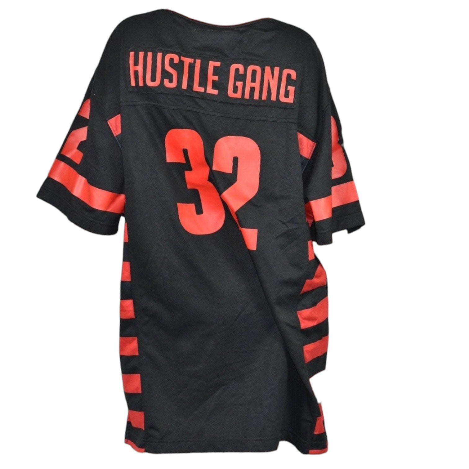 Hustle Gang Bear Jersey Black Red Shirt Football Grid Iron Streetwear Graphic Big Tall Mens 3X