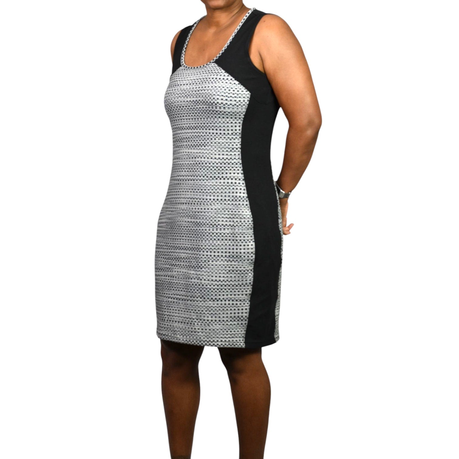 Athleta Fuse Dress Black Jersey Tank Mini Adjustable Active Sporty Size Small