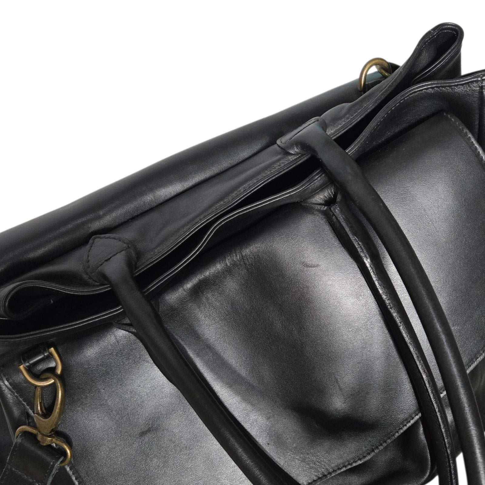 CORSIA Leather Tote Bag Satchel Black Italy Crossbody Strap Handles Carryall Structured