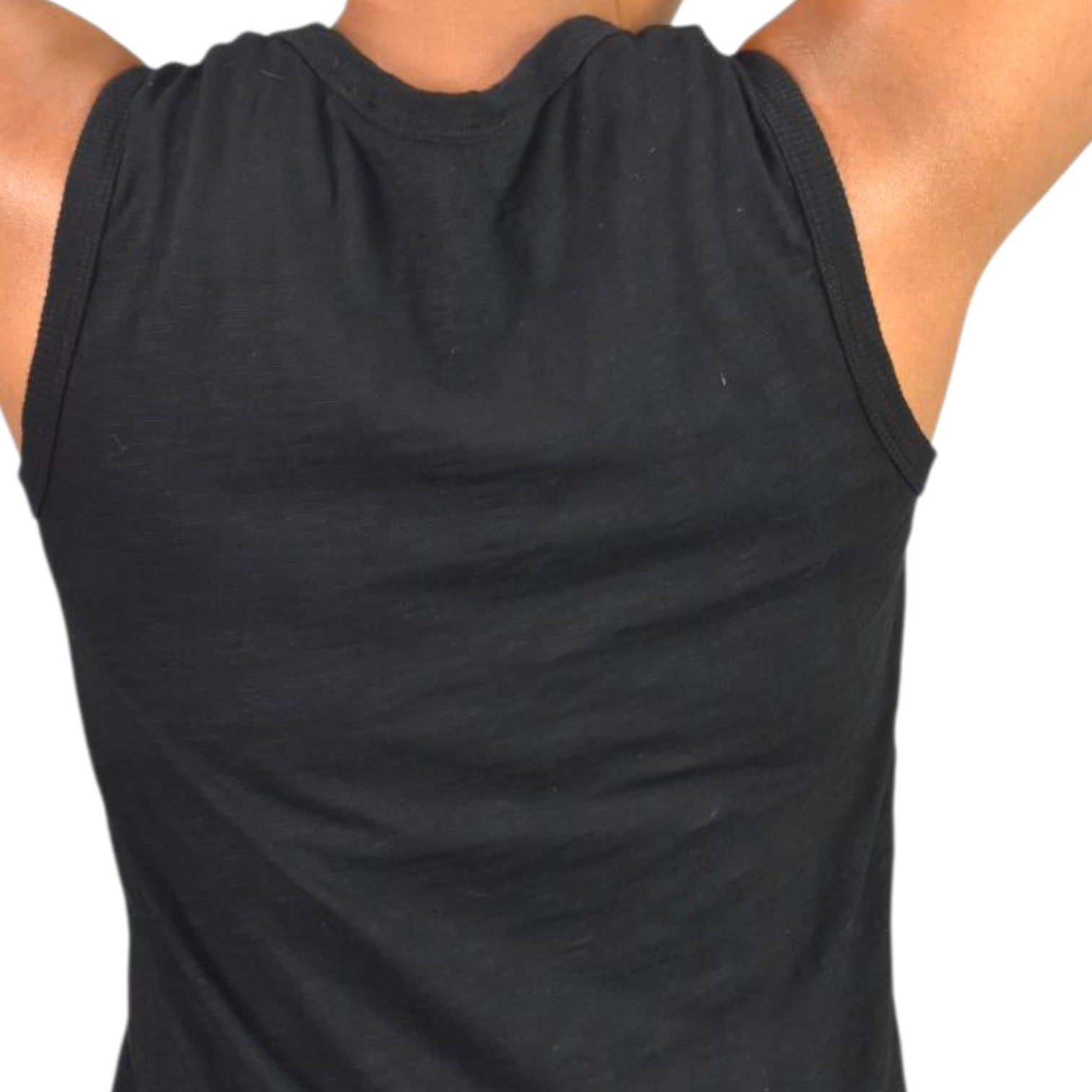 Wilt Black Slant Hem Tank Top Black Sleeveless Tee Angled Slub Jersey Asymmetric Casual Travel XS