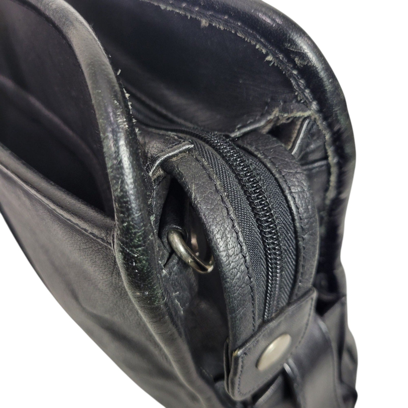 Vintage Wilsons Leather Briefcase Black Bag Laptop Commuter Documents Messenger