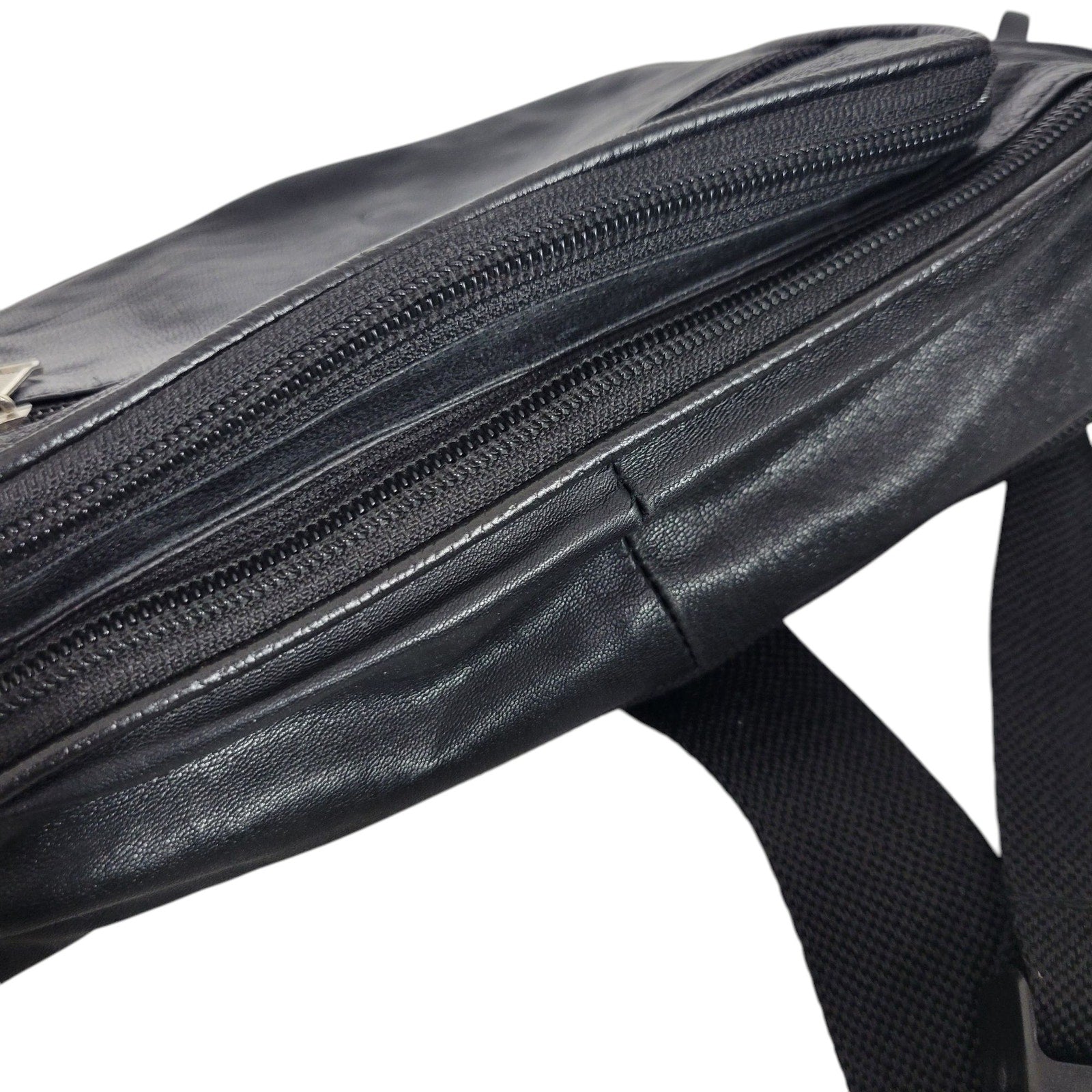 Leather Fringe Fanny Pack Black Adjustable Bum Belt Waist Pouch Retro Sling Waist Bag Unisex