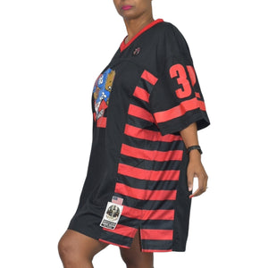 Hustle Gang Bear Jersey Black Red Shirt Football Grid Iron Streetwear Graphic Big Tall Mens 3X