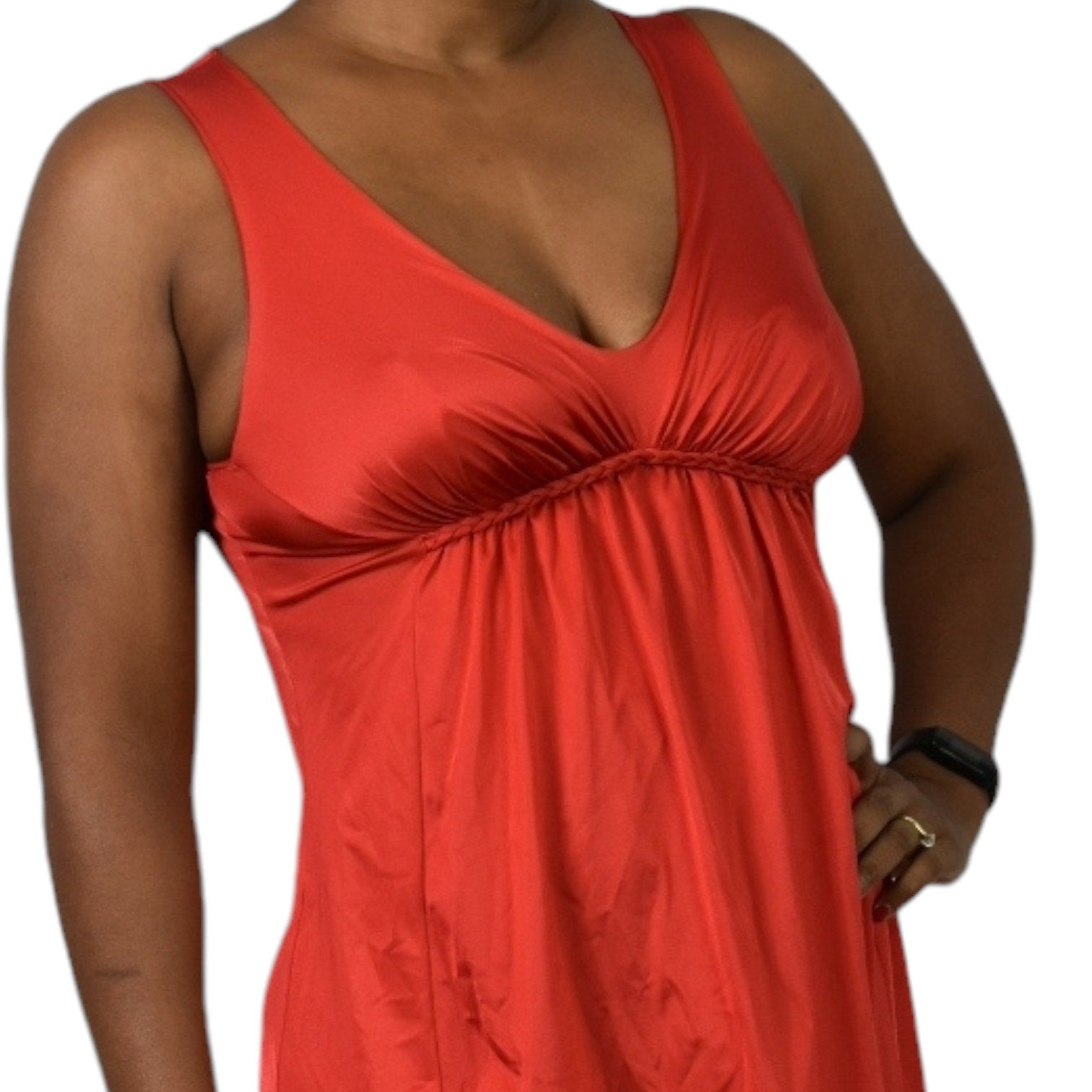 Vintage Vanity Fair Silky Red Nightgown Nylon Goddess Long Maxi Lingerie 70s 80s Size XS