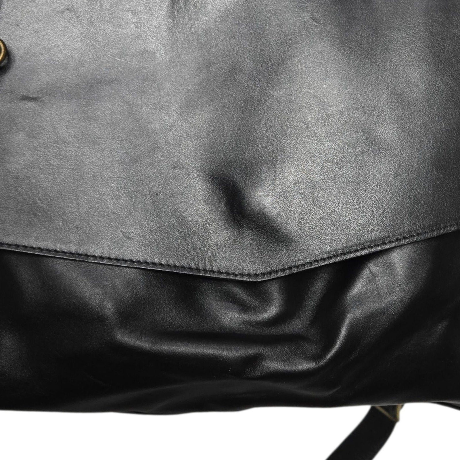 CORSIA Leather Tote Bag Satchel Black Italy Crossbody Strap Handles Carryall Structured