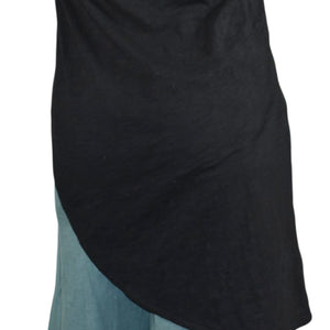 Wilt Black Slant Hem Tank Top Black Sleeveless Tee Angled Slub Jersey Asymmetric Casual Travel XS