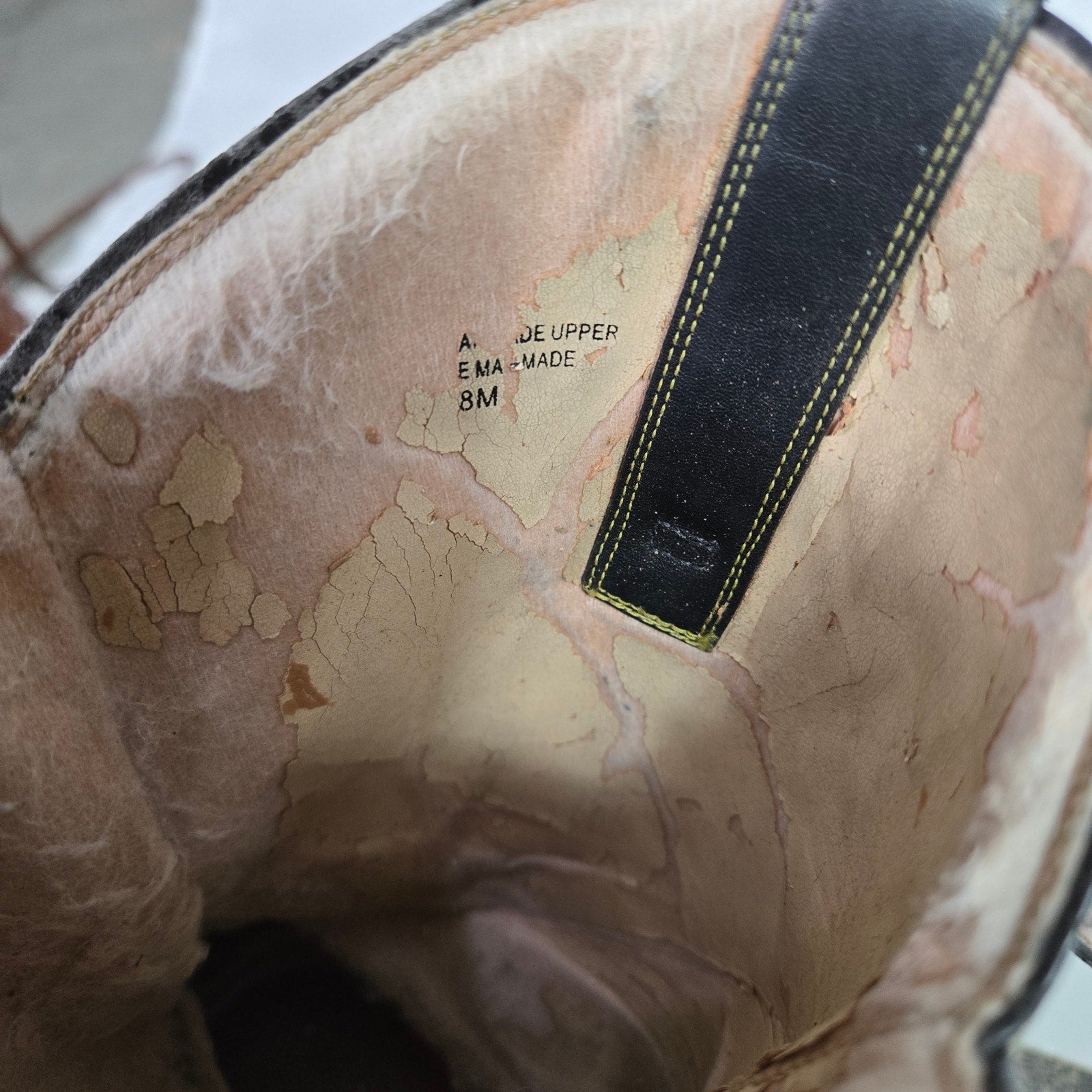 Vintage Cowboy Boots Floral Inlay Black Leather Guess Marciano Posh Applique Western Cowgirl 8