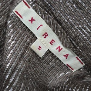 Xirena Theo Metallic Jumpsuit Bronze Brown Metallic Shimmer Cotton Lurex Belted Small
