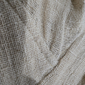 Vintage Cotton Button Down Shirt Tan Oatmeal Woven Gauze India Casual Small Mens