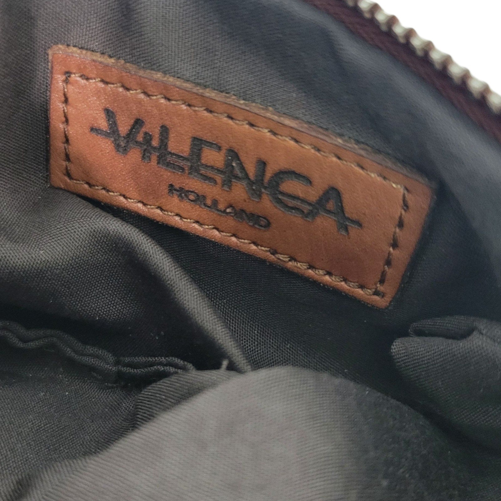 Vilenca Holland Wallet Brown Cognac Leather Woven Soft Pocket Slots Basketweave Billfold Bifold