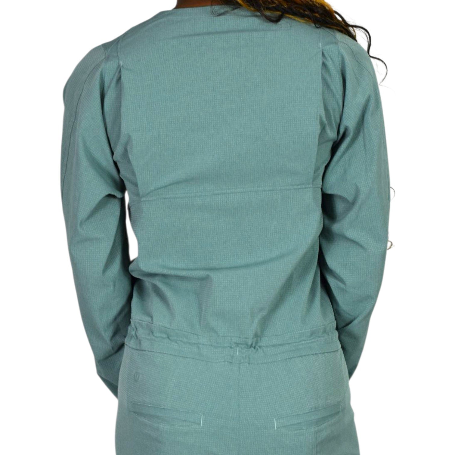 Lululemon Ventlight Zippered Jumpsuit Green Tidewater Teal Stretch Ankle Long Sleeve 0