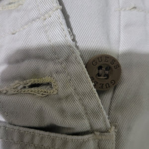 Vintage Guess Cargo Skirt Tan Beige Khaki Mini 90s Low Rise Straight Logo Cotton Utility 10