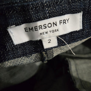 Emerson Fry Mick Jeans Blue Slim Moto Ankle Zip Low Rise Denim Straight Low Rise Dark Wash 2