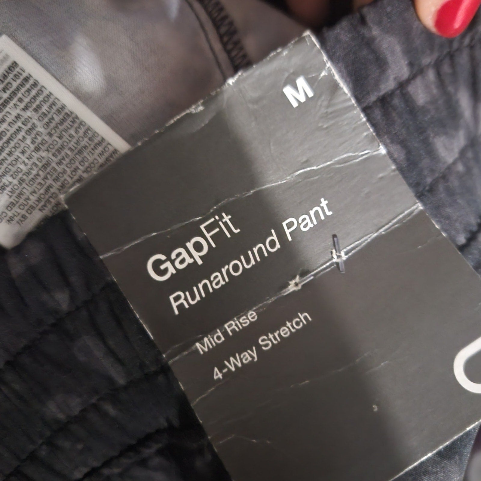 Gap Runaround Ankle Pants Black Leopard Tapered Pull On Elastic Lightweight Stretchy Casual Travel Medium