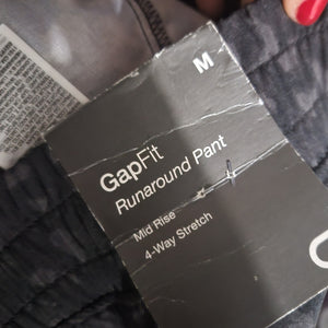 Gap Runaround Ankle Pants Black Leopard Tapered Pull On Elastic Lightweight Stretchy Casual Travel Medium