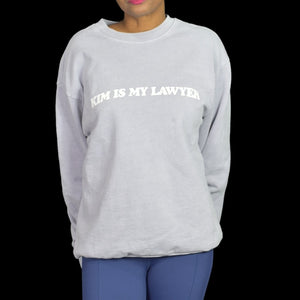 Talentless Kim Is My Lawyer Sweatshirt Purple Pastel Pullover Boxy Cotton Size Medium