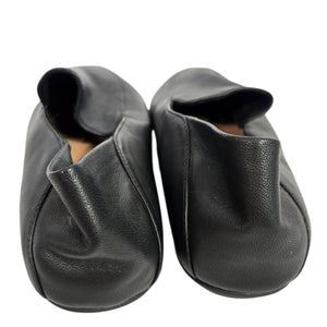 FitFlop Allegro Crush Back Loafer Flats Black Leather Moccasins Dynamicush Comfort 9