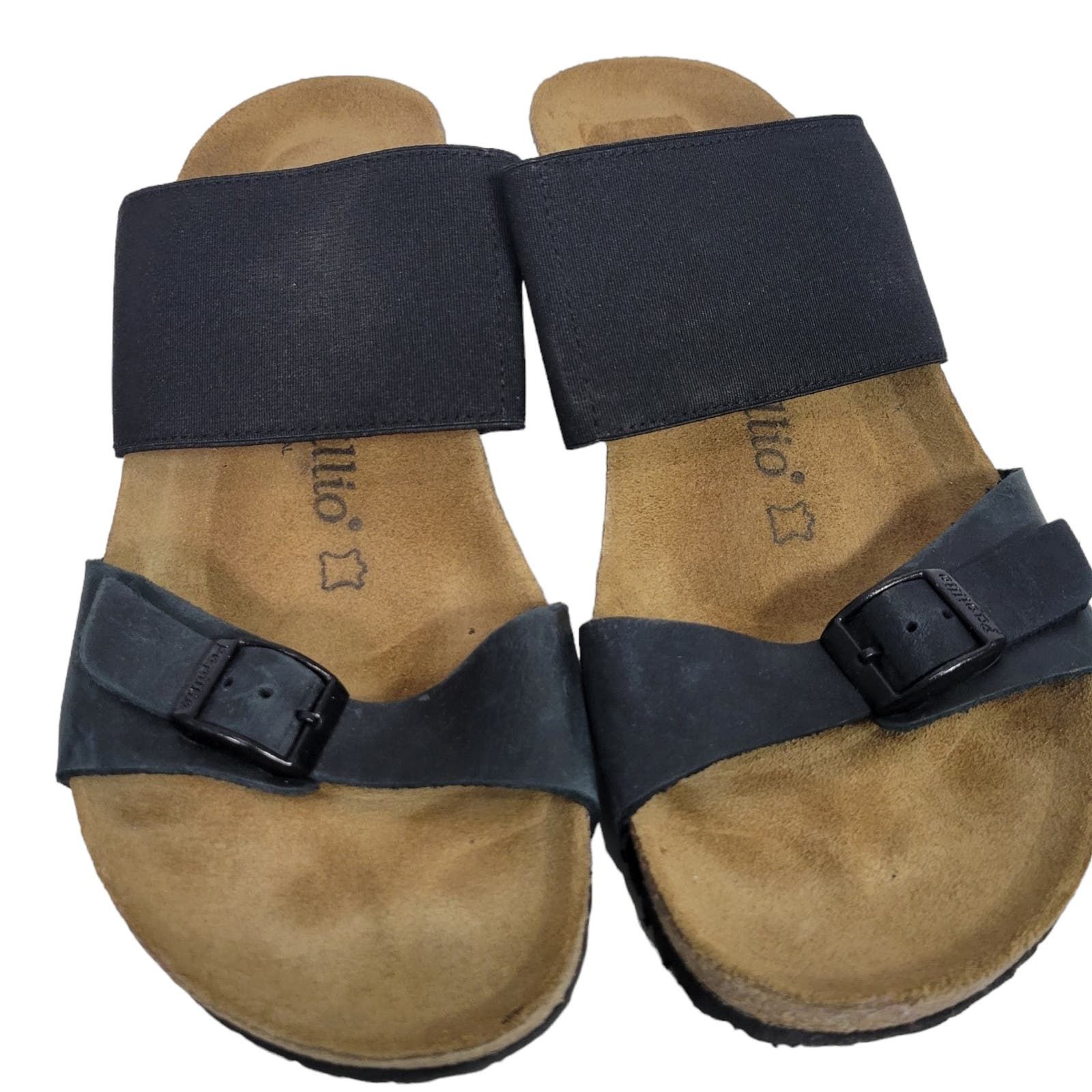 Birkenstock Papillio Della Wedge Black Oiled Nubuck Sandals Birko Slides Size 41 10