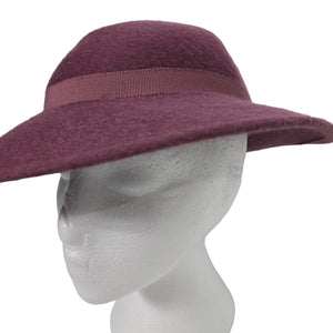 Vintage Geiger Wool Felt Fedora Hat Purple Plum Mauve Austria Elegant European XS Small
