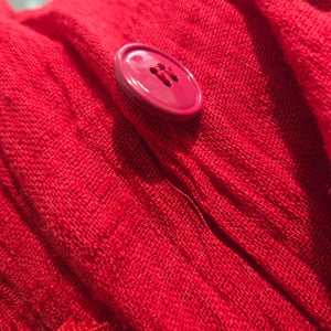 Vintage Arthur Max Blazer Jumpsuit Red One Piece Cotton Gauze Baggy Relaxed 90s Large