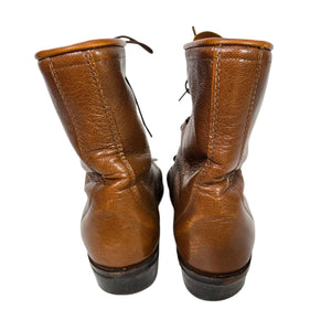 Vintage Laredo Leather Roper Boots Brown Ankle Lace Up Kiltie Granny Equestrian Prairie Western  9