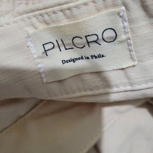 Pilcro Cropped Vintage Barrel Pants Khaki Neutral Balloon Leg High Waist Anthropologie 26