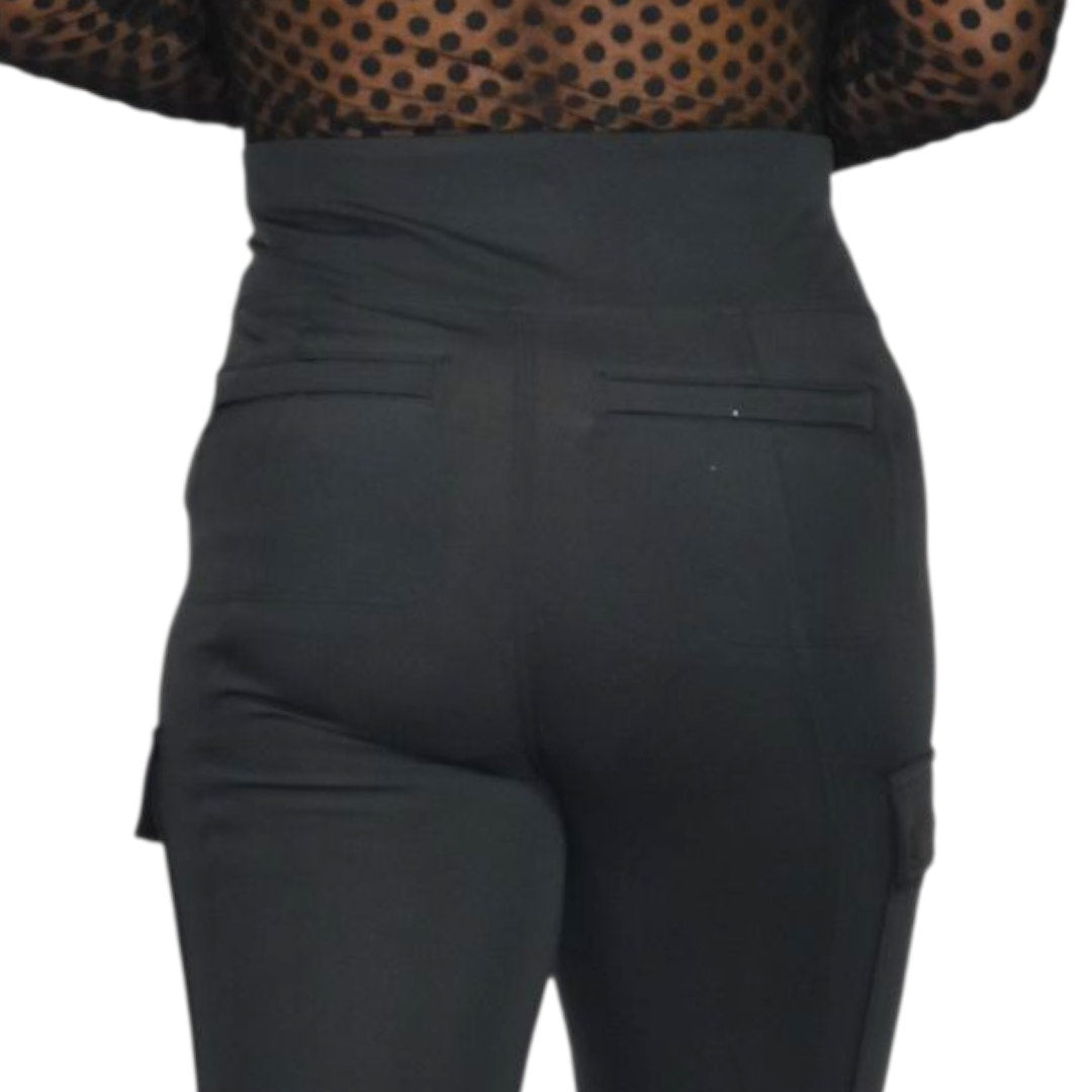 Athleta Delancey Straight Cargo Pants Black Straight Leg Stretch Pull On High Waist XS