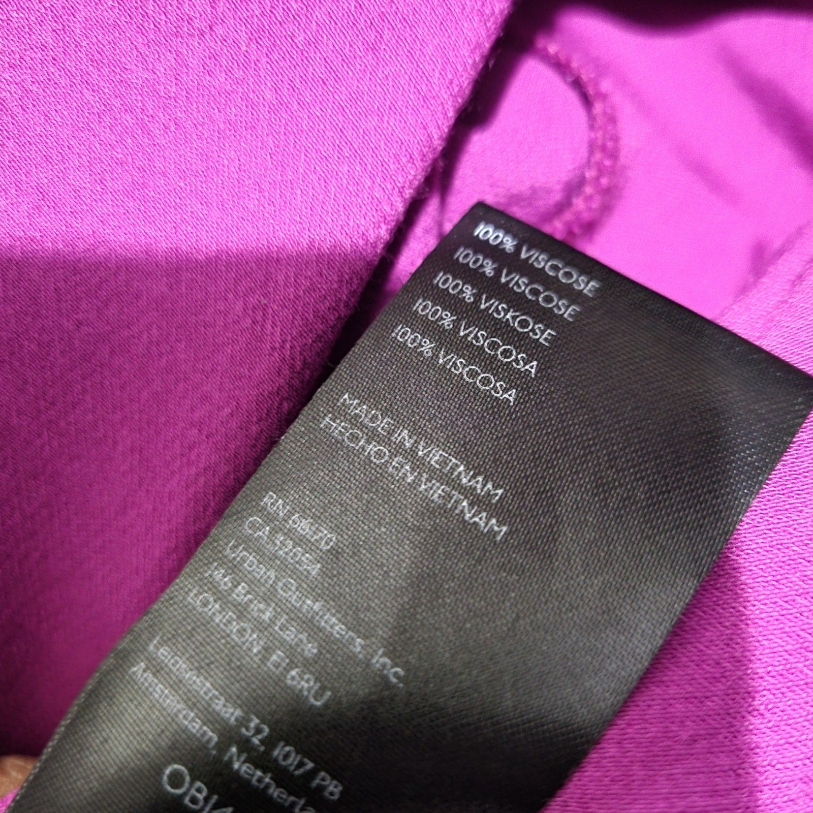 Anthropologie Silky Slip Skirt Purple Magenta Thigh Slit Midi Straight Column Viscose Medium