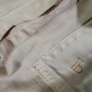 Pilcro Cropped Vintage Barrel Pants Khaki Neutral Balloon Leg High Waist Anthropologie 26