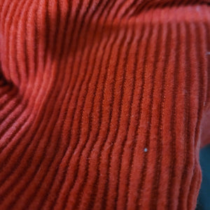 Vintage Cambridge Dry Goods Stirrup Pants Red Corduroy Straight High Waist Cotton Stretch Retro 8