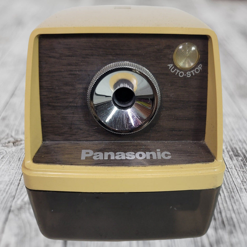 Vintage Panasonic Pencil Sharpener KP 33 Electric Auto Stop Tested Working 80s Office Work School