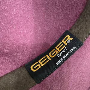 Vintage Geiger Wool Felt Fedora Hat Purple Plum Mauve Austria Elegant European XS Small