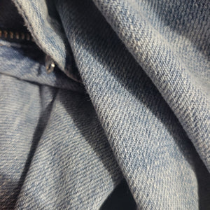 Zara Ultra Flare Jeans Blue Denim Slouchy Cotton Long Inseam Elephant Wide Leg Twisted Seams High Rise 4