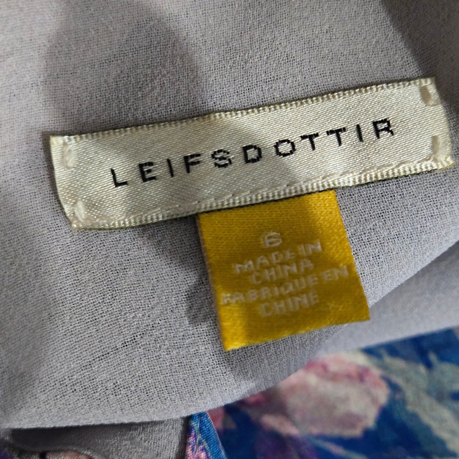 Leifsdottir Serpent Charmer Silk Blouse Top Blue Wrap Watercolor Print Kimono Sleeve Anthropologie 6