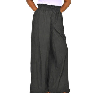 Basin Range Pants Black Parachute Wide Leg Pull On Palazzo High Waist Drawstring Size XS