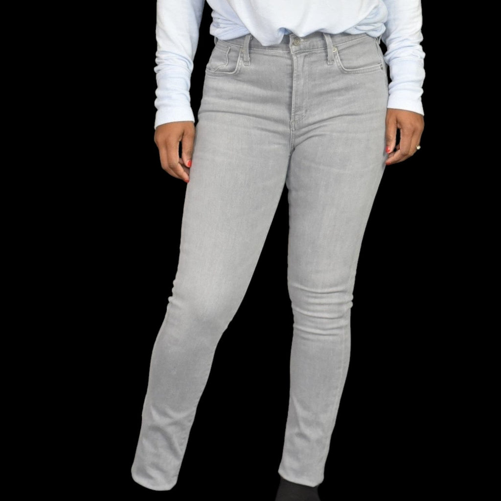 Agolde Sophie Grey Light Fame Jeans Skinny Slim High Waist Cotton Stretch Size 27