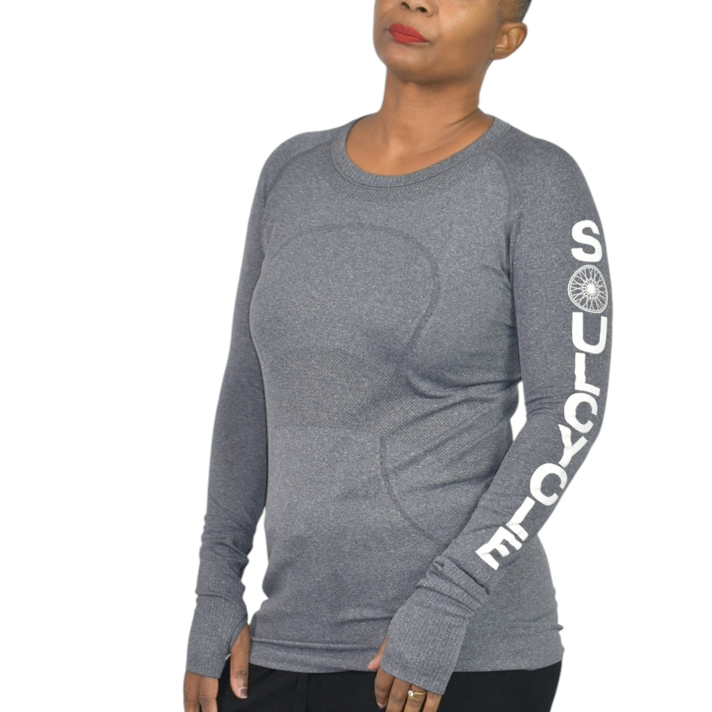 Lululemon Soulcycle Swiftly Tech Top Thumbholes Long Sleeves Crew Tee T Shirt Running Training Size 8