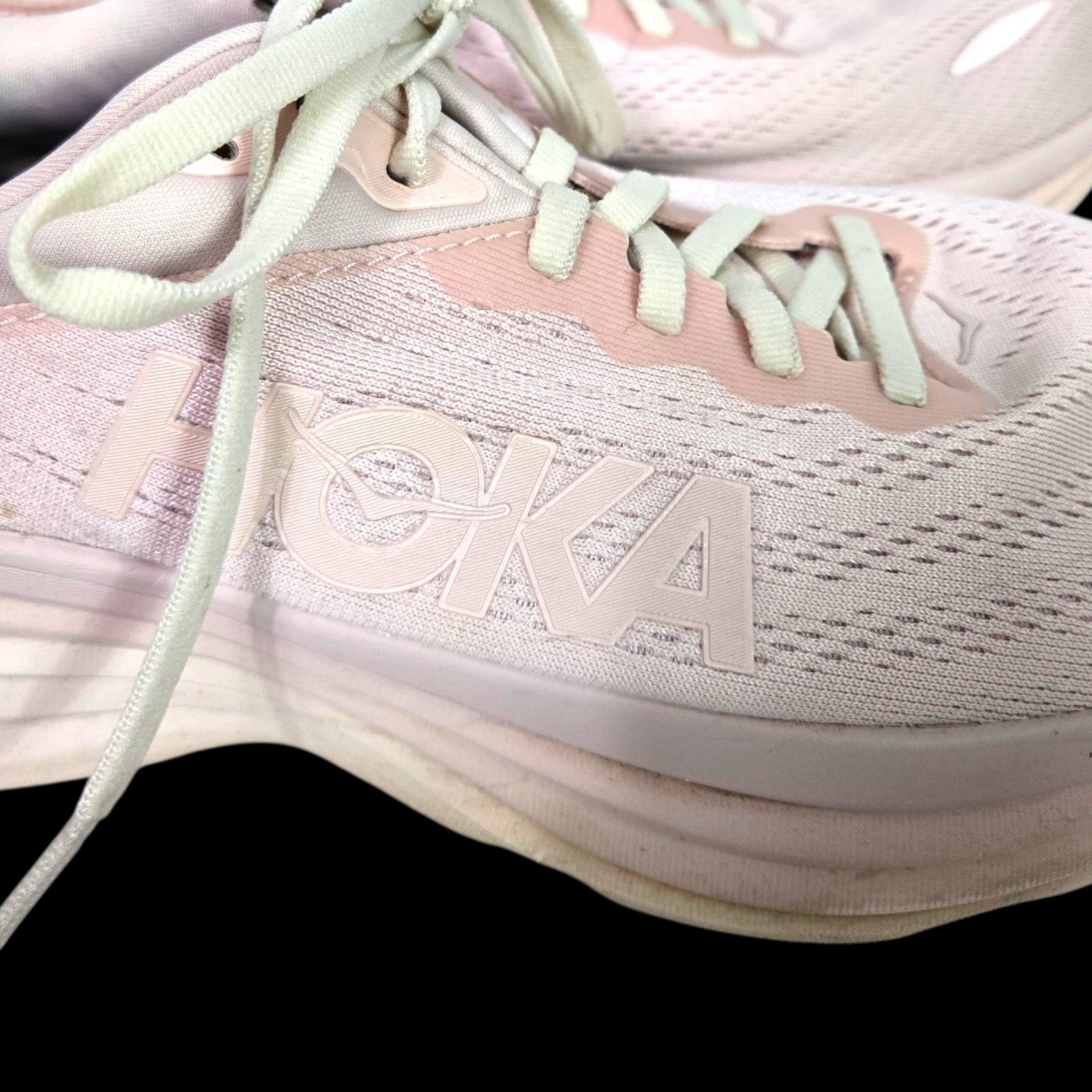 Hoka Bondi 8 Pink Road Running Sneaker Shoes Rocker Fitness Run Comfort Low Top 10