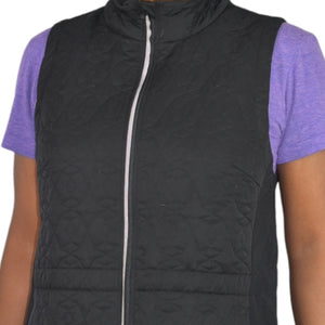 Sweaty Betty Fast Track Thermal Running Gilet Black Vest Quilted Shell Full Zip Size Large