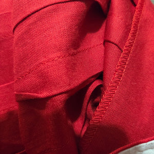 Vintage Sarah Elizabeth Sailor Collar Maxi Dress Red White Nautical Rayon Column Pleated Retro Flapper Medium