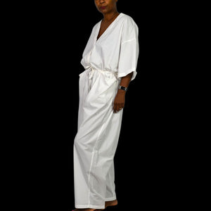 Free People Feels So Right Jumpsuit White One Piece Oversized Belted Casual Baggy Small